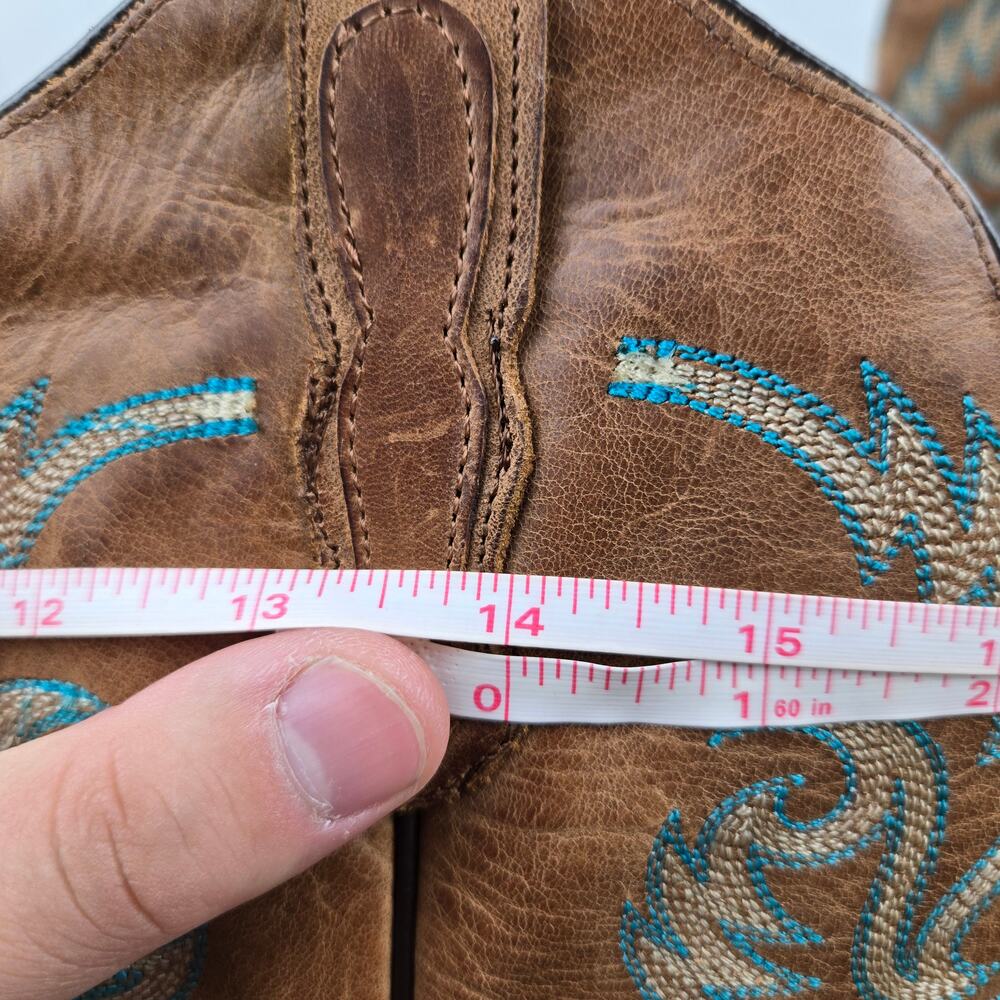 Nocona Boots Womens 10B Bluebonnet Old West Tan Casual Western Fashion Cowgirl - Picture 5 of 16